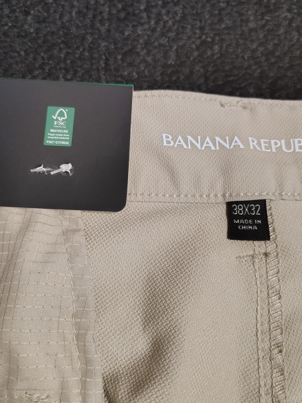 Banana Republic Tan Flat Front Pant Mens Size 38x32 Casual Preppy New